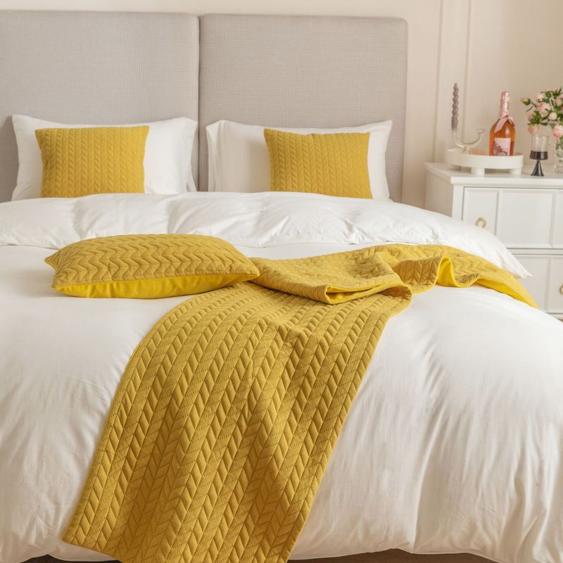 Nuovo asciugamano da letto olandese in velluto con motivo a grano, bandiera da letto_voghion.com