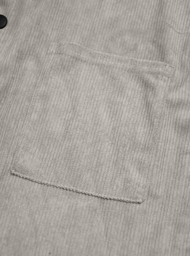 Herren-Cordhemd mit Knopfleiste – Slim Fit im Workwear-Stil, maschinenwaschbar und atmungsaktiv (S–XXXL, einfarbig, Vintage Casual Essential)_voghion.com