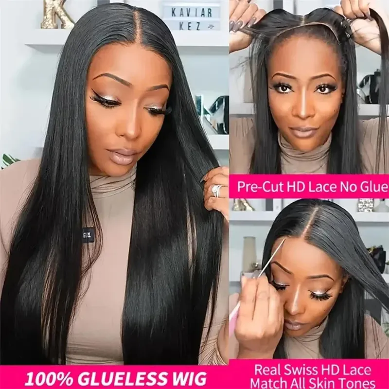 180% Remy-kuvioinen Brasilialainen Kerrostettu Suora Peruukki 16-32 Liimaton Lace Front Aitohiusperuukki Naisille Valmiiksi Nypitty Peruukki_voghion.com