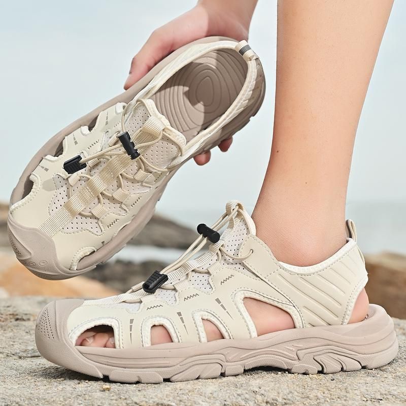 Sandali in pelle americana di alta qualità, con prepuzio, da uomo, sportivi, estivi, traspiranti, per il tempo libero, all'aperto e in spiaggia, di qualità imbattibile._voghion.com