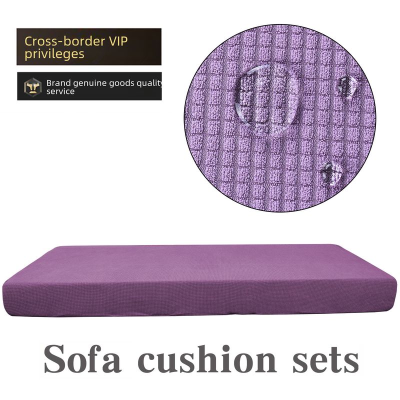 Water-repellent fleece corn grain pineapple lattice sofa cushion cover elastic sofa cushion cover_voghion.com