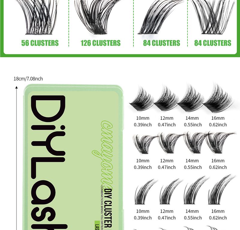 Hot Melt Einzelbüschel DIY Pfropf-Falsche Wimpern Fuchsauge Katzenauge Einzelbüschel große Kapazität Falsche Wimpern_voghion.com