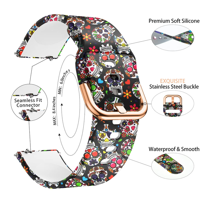 Cinturino in silicone 20mm 22mm per samsung galaxy Watch 4/5//5PRO/4CLASSIC/46MM/42/40mm 44mm Active 2 Bracciale amazfit gts 2 Mini Bip_voghion.com