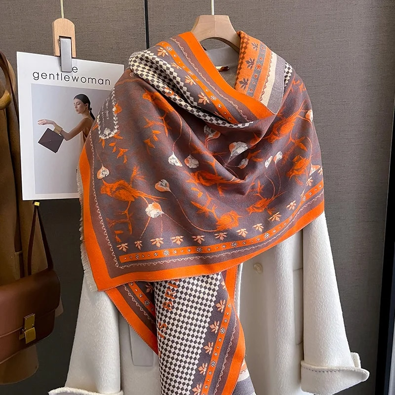 Fashion 53 Color Cashmere Scarf Print Design Thicken Winter Warm Shawl For Women Lady New Pashmina Blanket Neckerchief_voghion.com