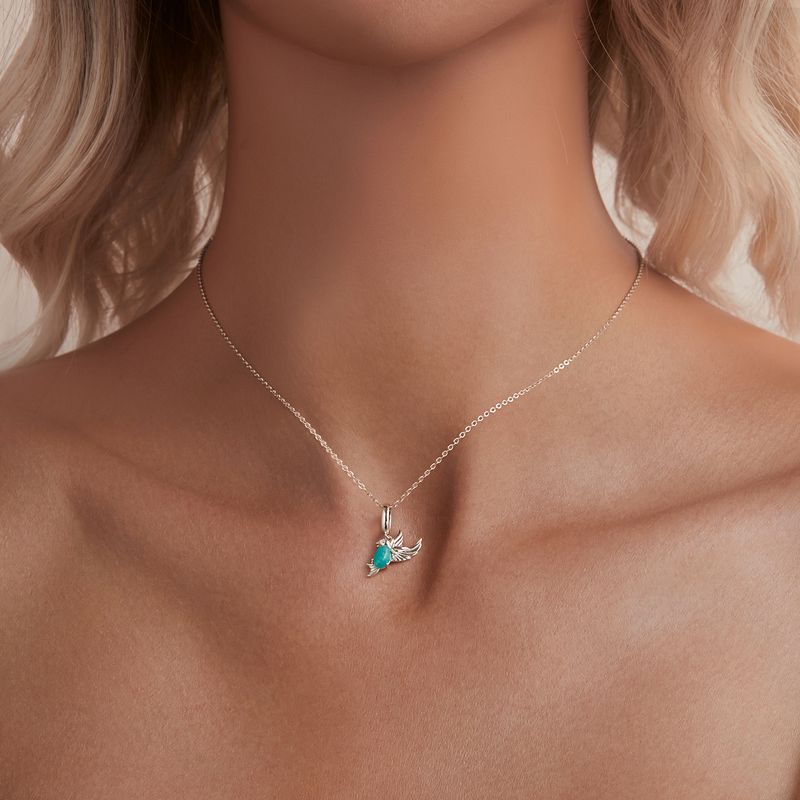 Bird Pendant Charm Sterling Silver Charm_voghion.com