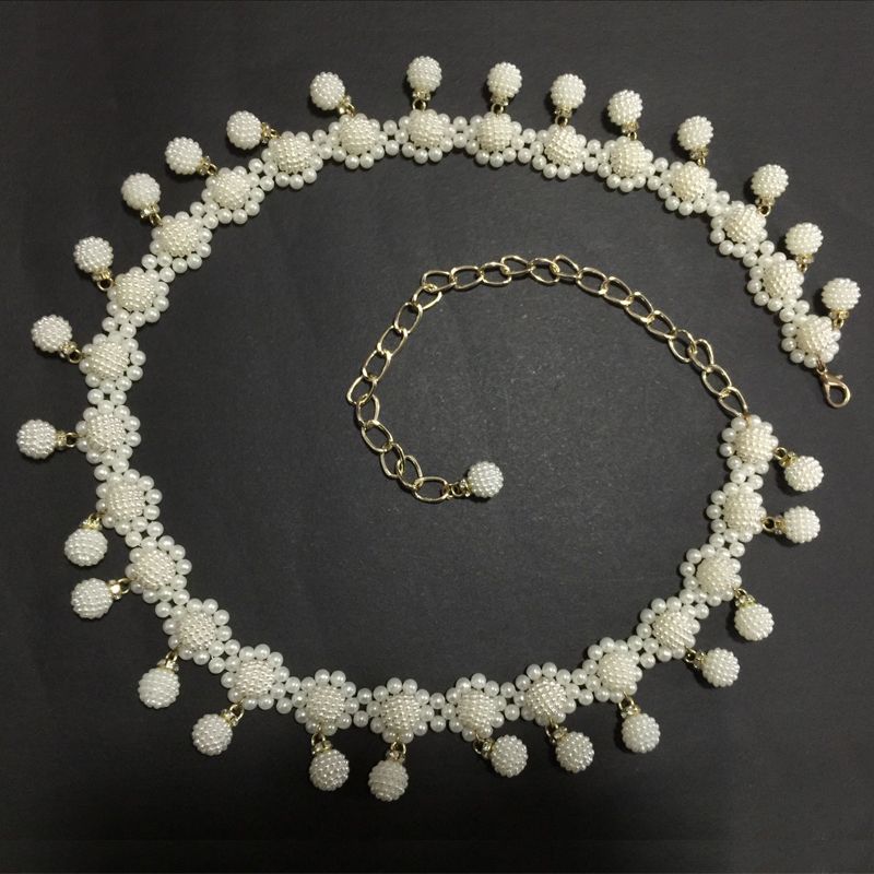 Cadena de cintura con borlas y colgante de perla para danza del vientre 2021, accesorios de estilo étnico para práctica_voghion.com