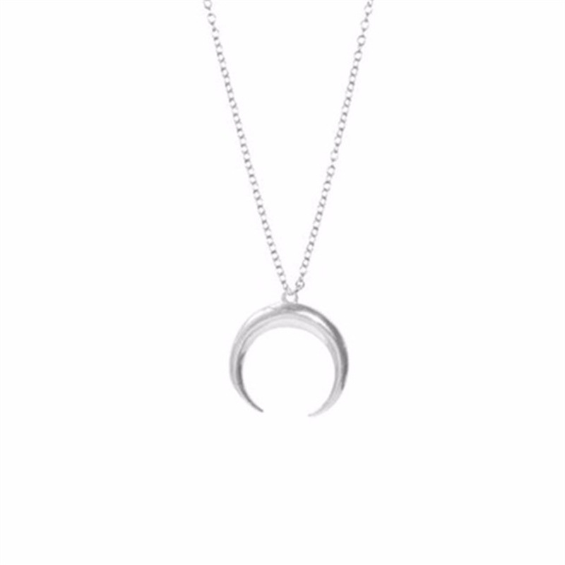 316L Rvs 20mm Maan Hanger Ketting hoefijzer ox hoorn Hoogglans Collier Drop Shipping Sieraden_voghion.com