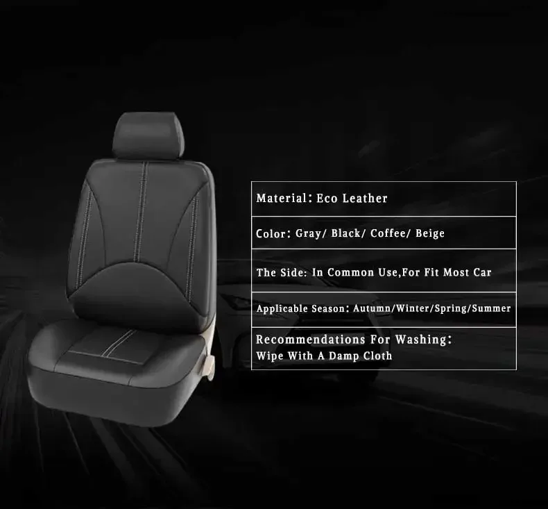 4/9Seats PU Leather Car Covers For Honda Accord City Civic CRV CRZ Elysion Fit Jade Jazz Insight Auto Seat Cushion Cover_voghion.com