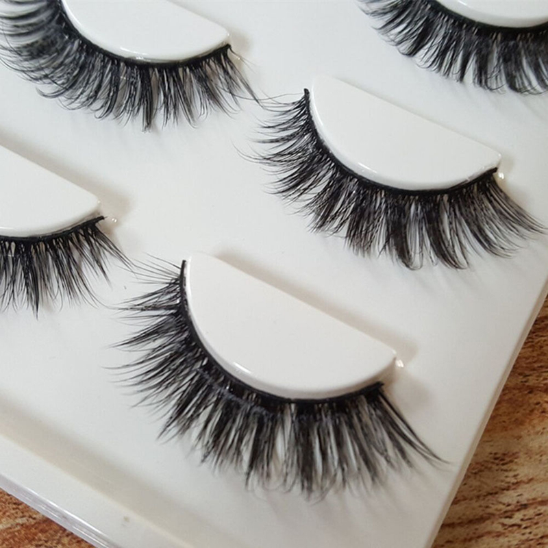 Gwong 3 Paar natürlich aussehende dicke gekreuzte falsche Wimpern, Make-up, Schönheit, Wimpern_voghion.com