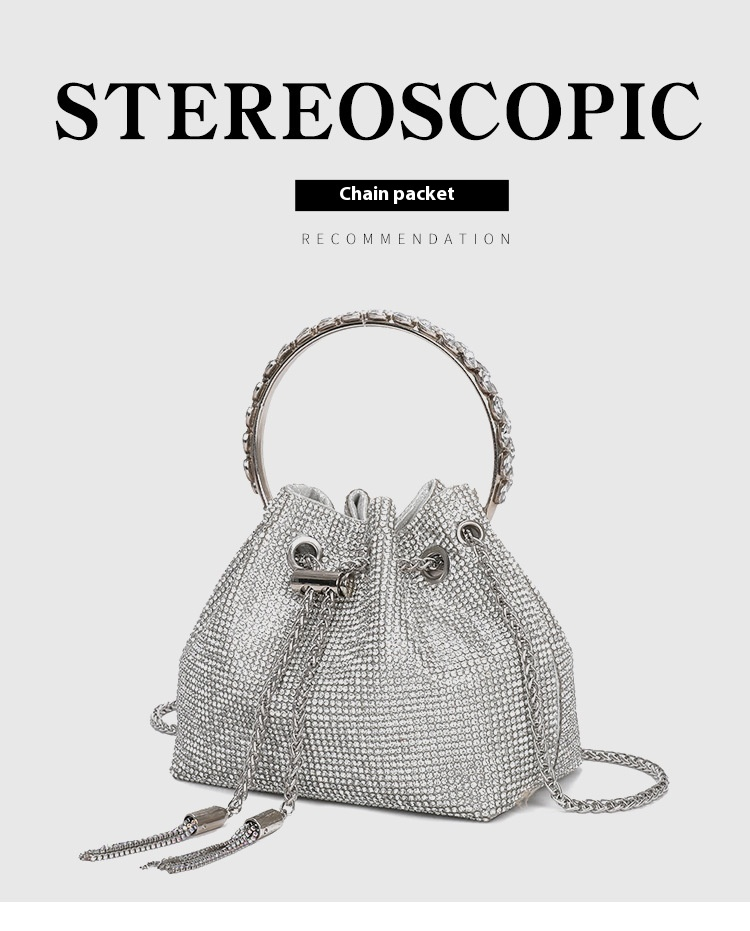 Akryl Hot Diamond Bag Dammiddagsväska Lyx Tofsväska Kedjeväska Mångsidig handhållen Crossbody-väska med en axel_voghion.com