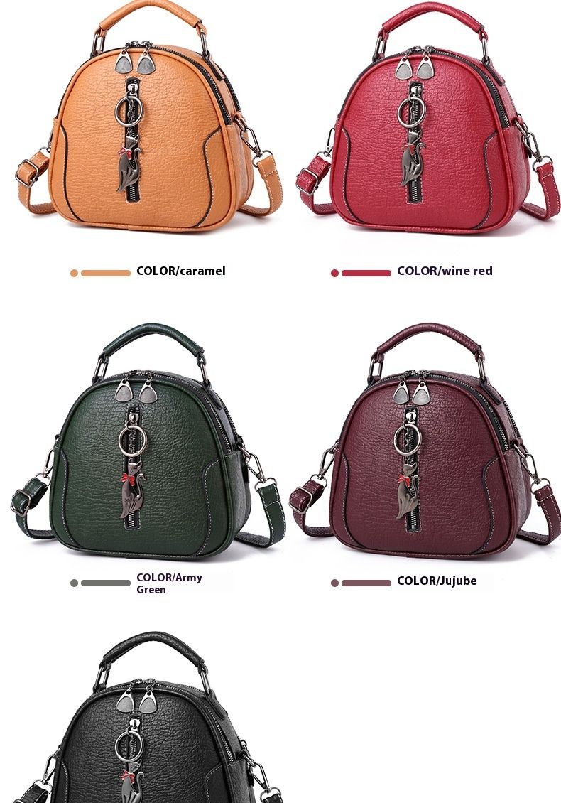 Borsa piccola portatile per pendolarismo da donna, rotonda, alla moda primaverile, nuova e carina, con ciondolo a tracolla, alla moda primaverile del 2024_voghion.com