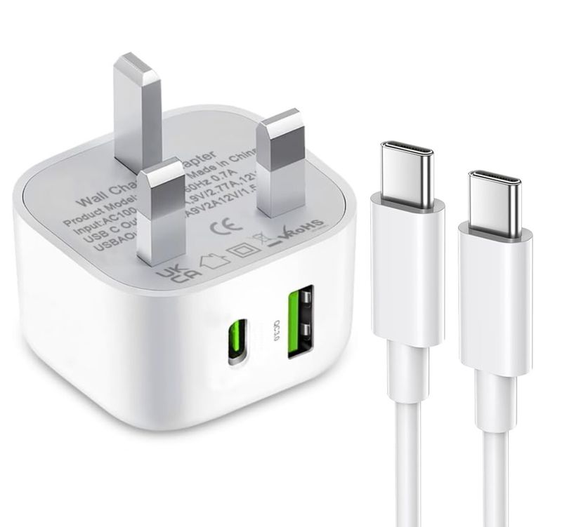 For IPhone 16 15 16 Pro Max 16 Plus Fast 20W USB-C PD Plug Charger Adapter Cable_voghion.com