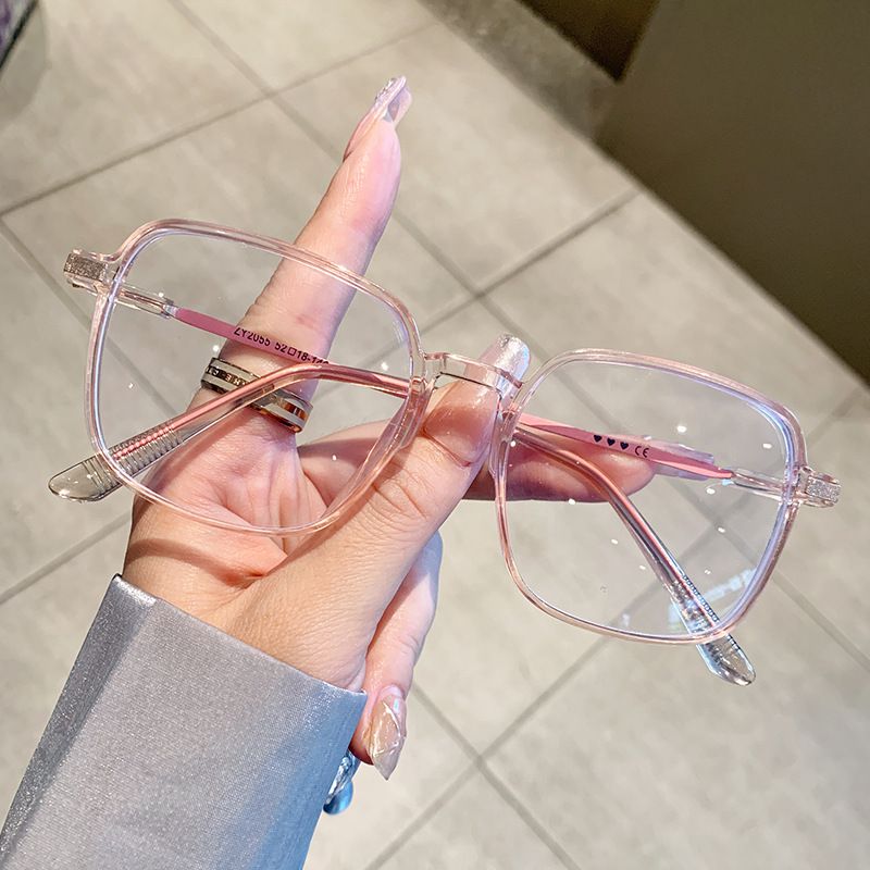 Anti-Blue Light Plain For Women, Large Frame, High Appearance, Slimming, Natural Look, Photochromic, Prescription_voghion.com