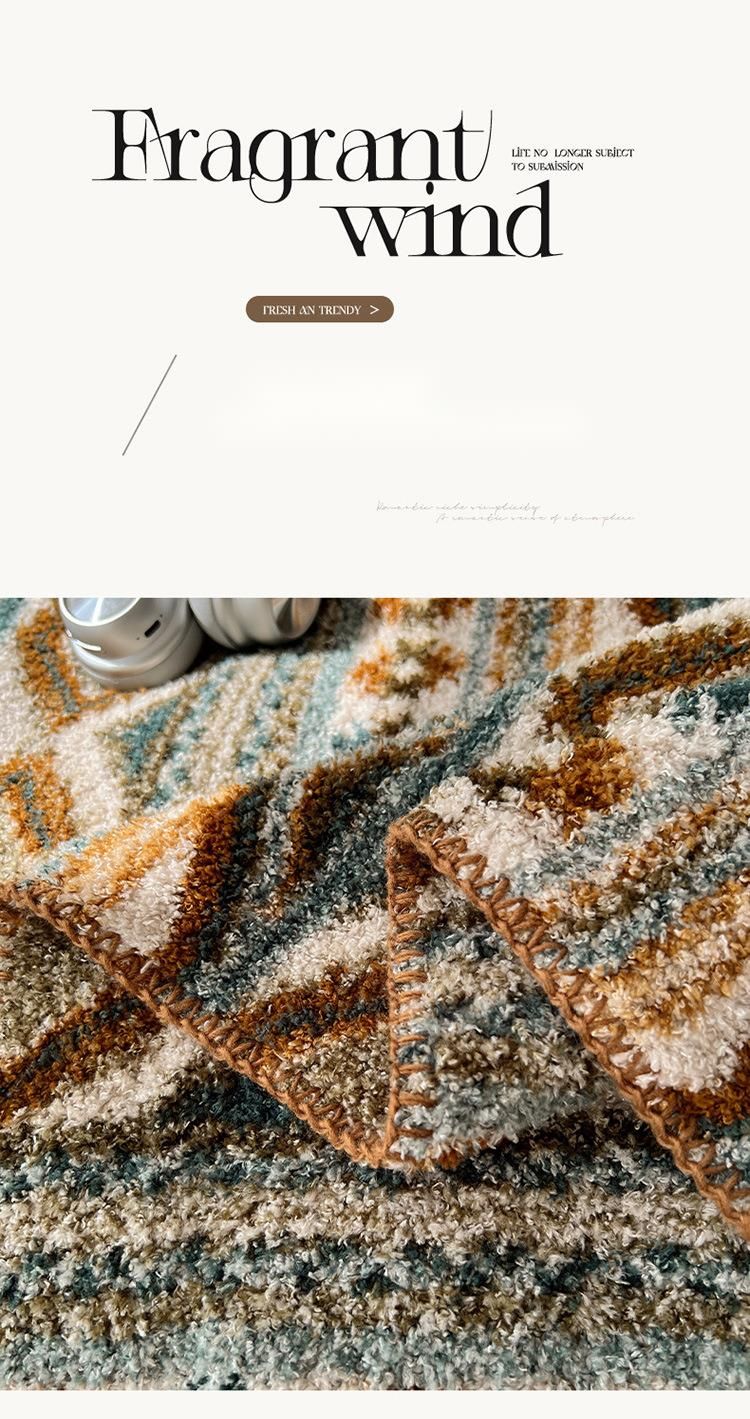2025 High-End A-Class Half-Fleece Bohemian Sofa Throw Office Nap Shawl Blanket_voghion.com