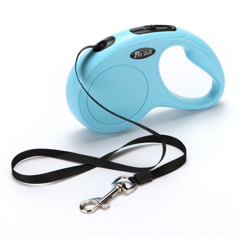 Guinzaglio retrattile automatico per animali domestici, portatile, ideale per passeggiate all'aperto con cani di taglia grande, media e piccola._voghion.com