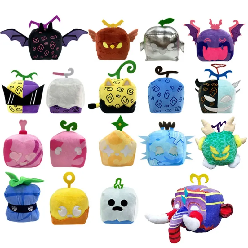 20pcs 16cm Blox Fruits Anime Game Plush Toy Fruit Leopard Pattern Box Plushie Soft Stuffed Fruits Toy Chrsistmas Gift For Kids_voghion.com