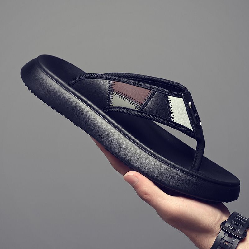 Infradito da uomo di qualità imbattibile, versione coreana alla moda, pantofole estive da uomo per l'uso all'aperto, antiscivolo alla moda, famose su Internet_voghion.com