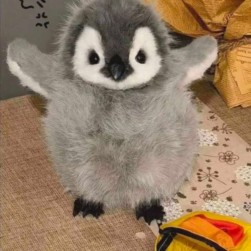 Nouveau jouet en peluche pingouin super réaliste, simulation IA, décoration_voghion.com