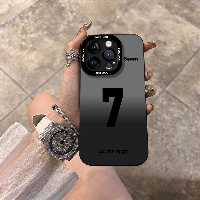 【Vente chaude en magasin】Coque de téléphone Halo Lucky 7 16Promax 15 yeux d'ange mat 14xsiPhone13 anti-chute 11_voghion.com