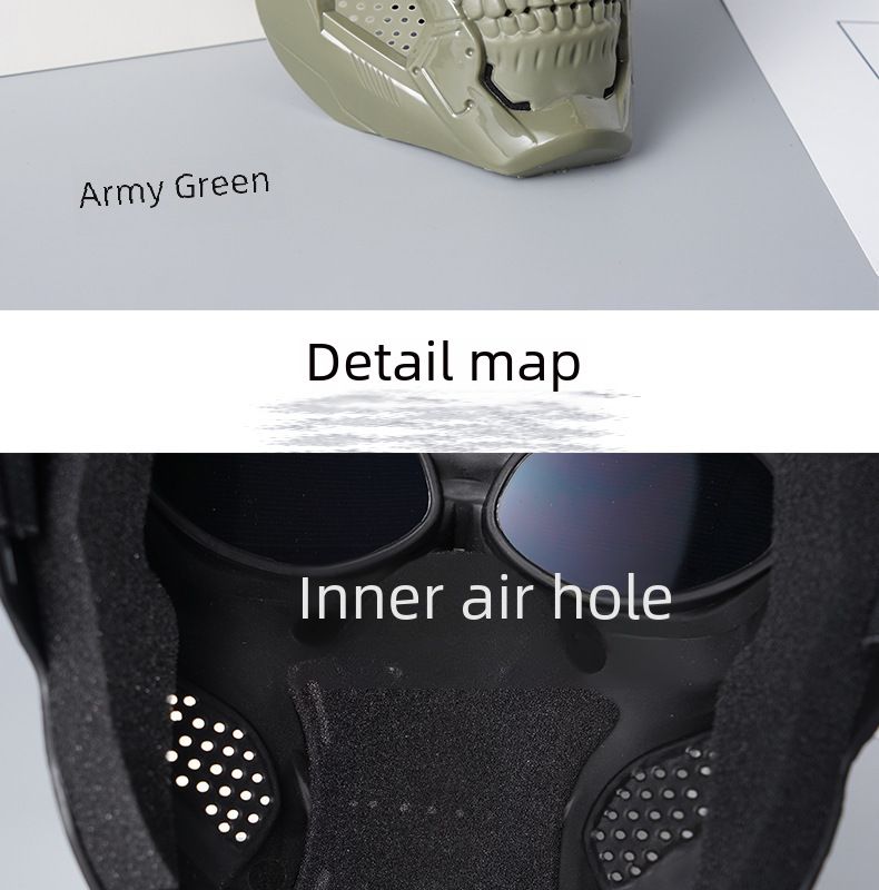 Cycling Eyewear New Goggles Mask Skull Head Motocross Outdoor Sports Riding Wind And Sand Goggles Tactical Mask_voghion.com