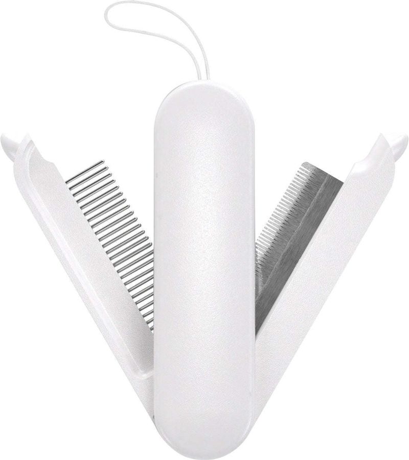 Pet Life 'JOYNE' Multi-Functional 2-in-1 Swivel Travel Grooming Comb and Deshedder_voghion.com