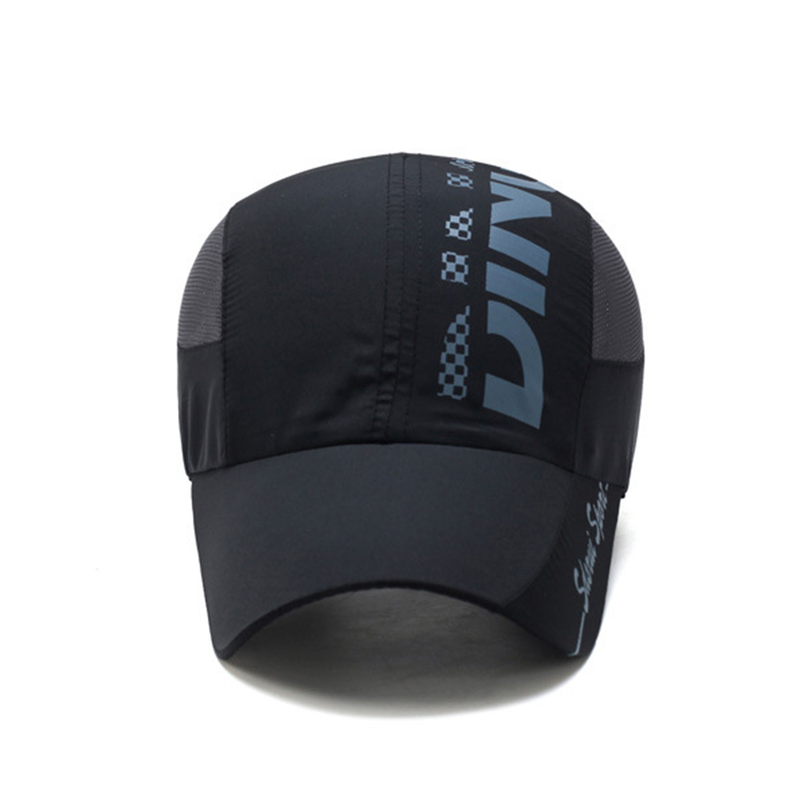 XinWq Summer Letter Print Extended Brim Adjustable Baseball Men Women Sports Running Sunscreen Visor Mesh Patcowork Sun_voghion.com