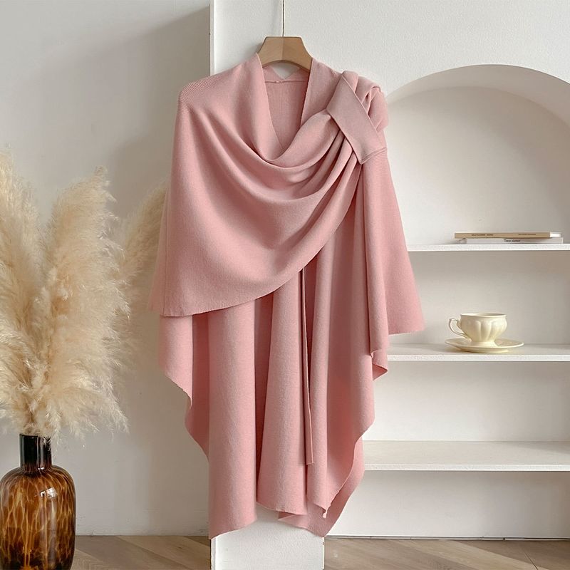 Women's Shawls New Style Solid Color Versatile Women's Scarf Southeast Asia Popular Solid Color Cloak Shawl Long Scarf_voghion.com