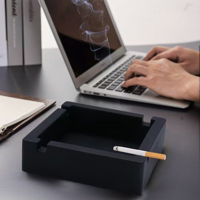 DIY Silicone Ins High-End Home Square Ashtray Hotel_voghion.com