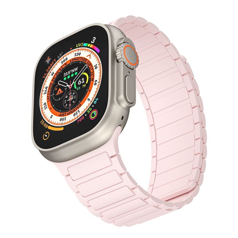 Pasuje do iPhone Watch678910 generacji pasek do zegarka iWatch silikonowy magnetyczny pasek z pętlą_voghion.com
