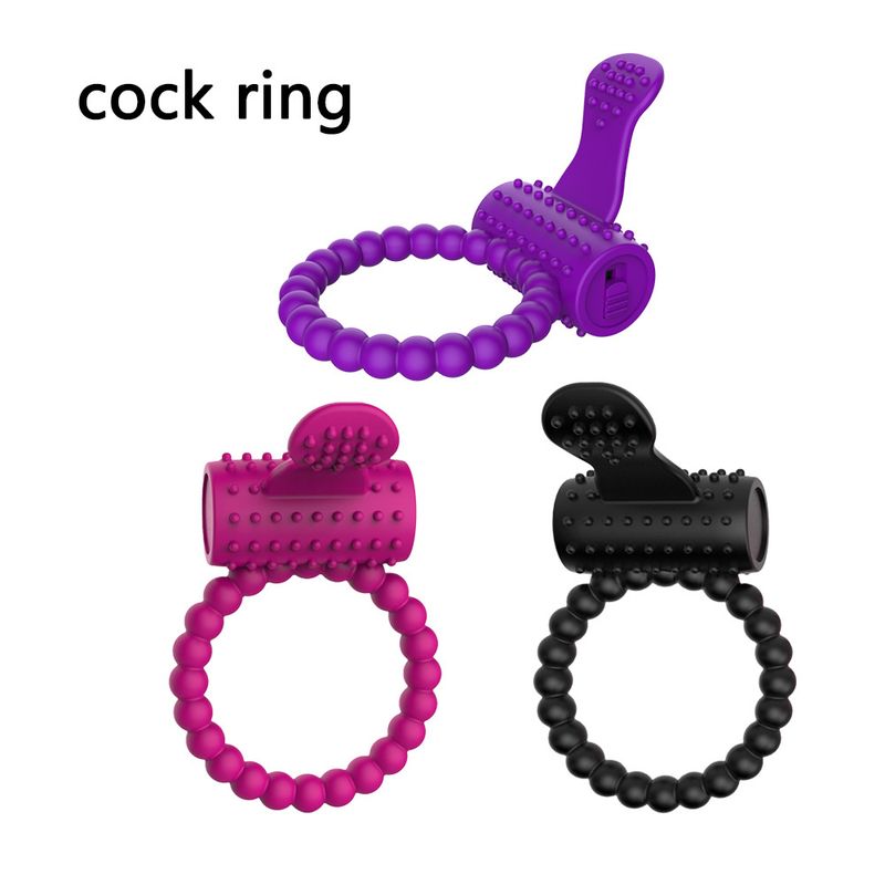 Anello vibrante in silicone con lecca-lingua, anello di serraggio, anello di bloccaggio, anello di ritardo, giocattoli sessuali per adulti_voghion.com