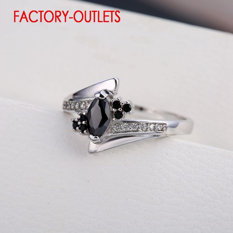 Bague de fiançailles à aiguille en argent sterling avec strass, bijoux tendance, style classique, cristal autrichien, monture à griffes, pour femmes et filles, vente en gros_voghion.com