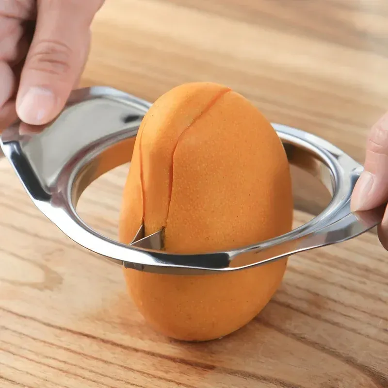 1 stück Edelstahl Mangoschneider Mangoschälmesser Mangosplitter Gemüsewerkzeuge Mangoschneider Corer Küchenschäler Obstwerkzeuge_voghion.com