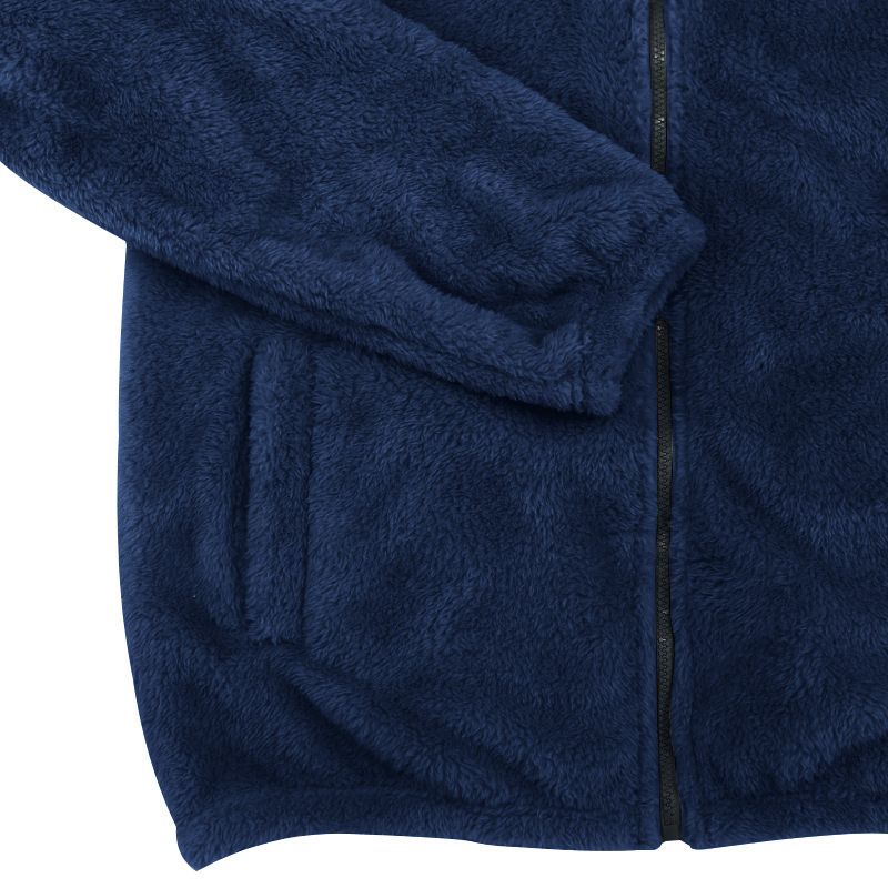 Giacca con cappuccio foderata in pile da uomo, caldo cappotto invernale con cerniera e morbido rivestimento bifacciale, vestibilità comoda per abbigliamento casual._voghion.com