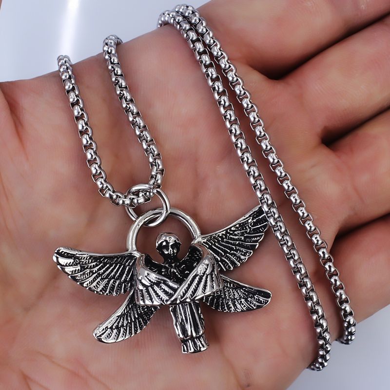 Hip Hop Punk Street Men's Necklace Animal Snake Dragon Necklace Personality Hot Selling Stainless Steel Pendant Necklace_voghion.com