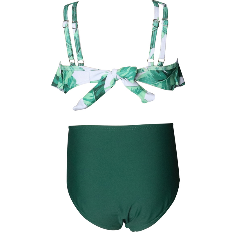 Maillot de bain familial, maillot de bain pour enfants, double bord volant, pour filles_voghion.com
