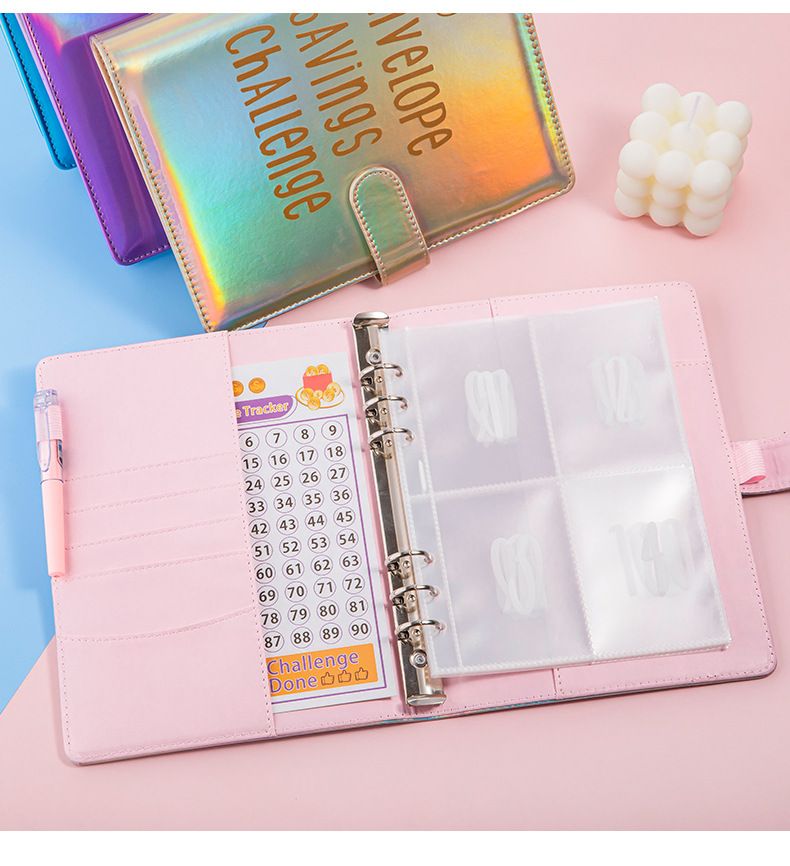 Cuadernos recargables A5 de hojas sueltas, Desafío para parejas, 100 días de ahorro, cuaderno, manual digital de 100 páginas interiores._voghion.com