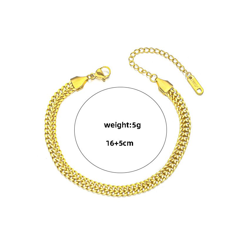 Bracciale in acciaio inossidabile, bracciale intrecciato, cinturino per orologio, bracciale in acciaio al titanio_voghion.com