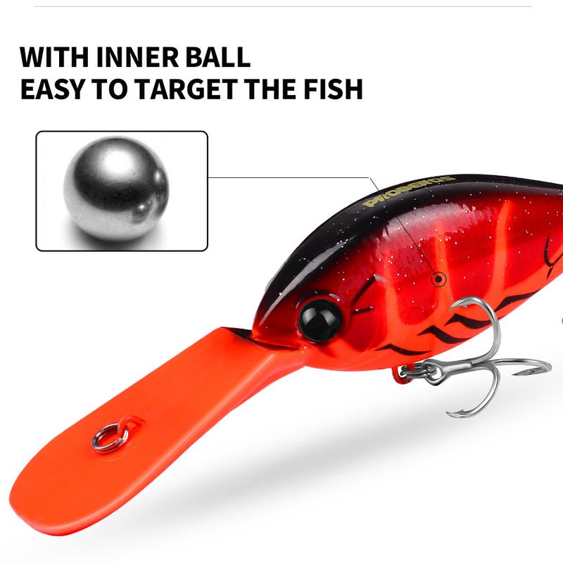 12.5cm Lure Floating Rock Fat Hard 24.5g Plastic Bait 4#Hook Fishing Gear DW574_voghion.com
