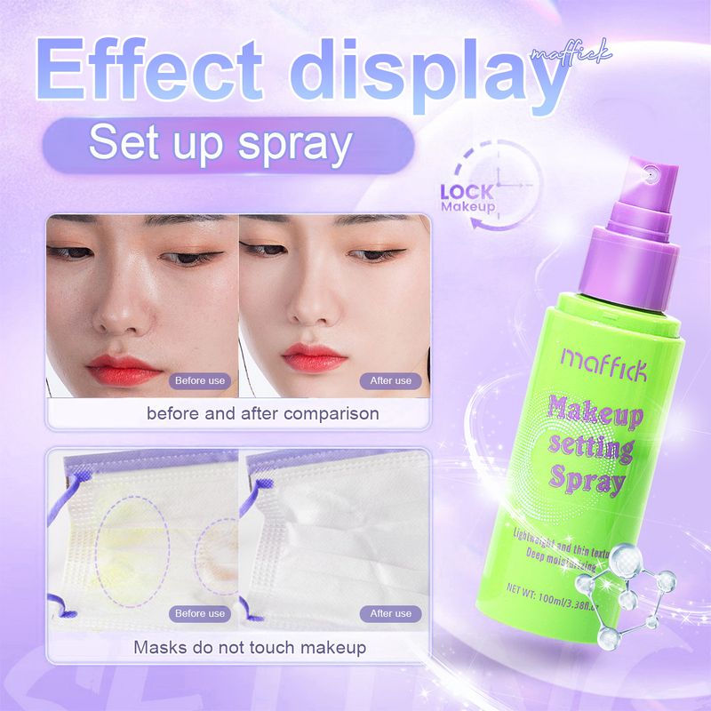 Spray fijador de maquillaje para rostro, hidratante, formación de película rápida, difícil de remover._voghion.com
