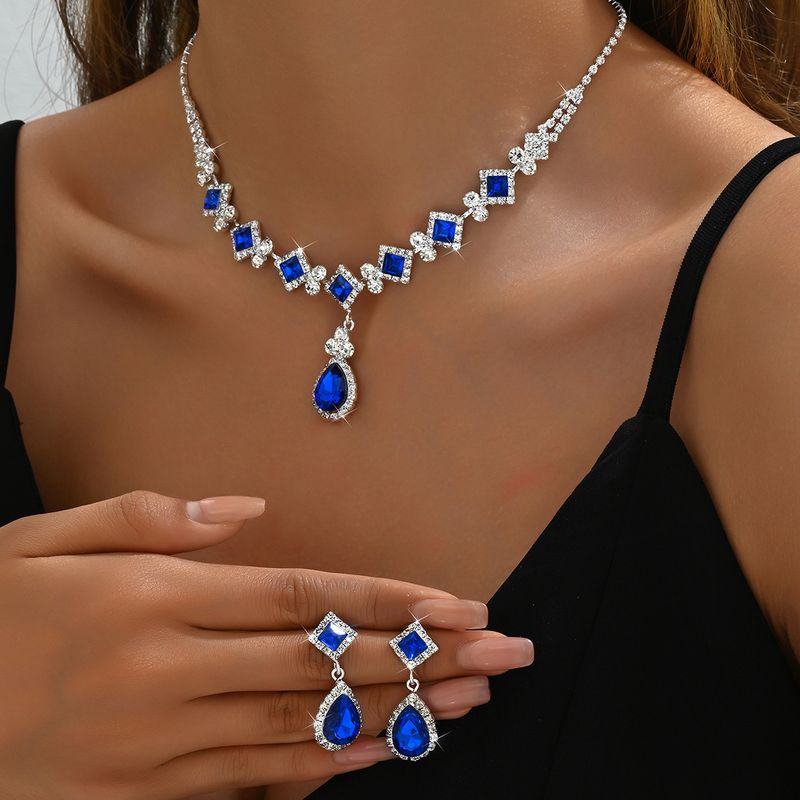 Gioielli per banchetti, feste di nozze, temperamento elegante, collana, orecchini, accessori da sposa._voghion.com
