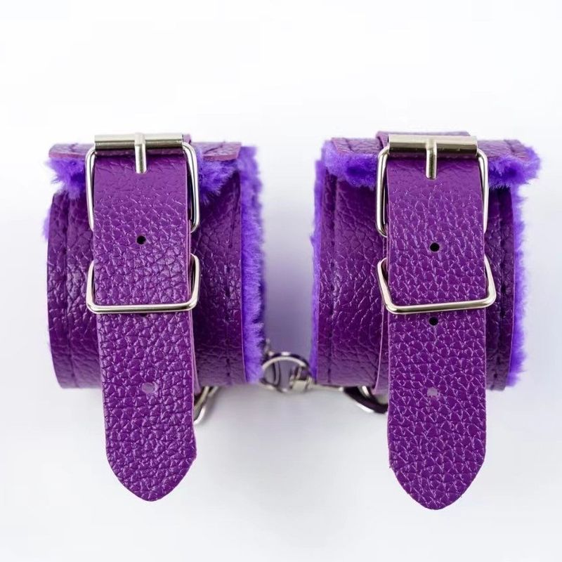 BDSM Hand Restraint Bondage Gear SM Slave Erotic Play Sex Ankle Handcuffs Long Flush Handcuff Detachable Chain Clasp_voghion.com