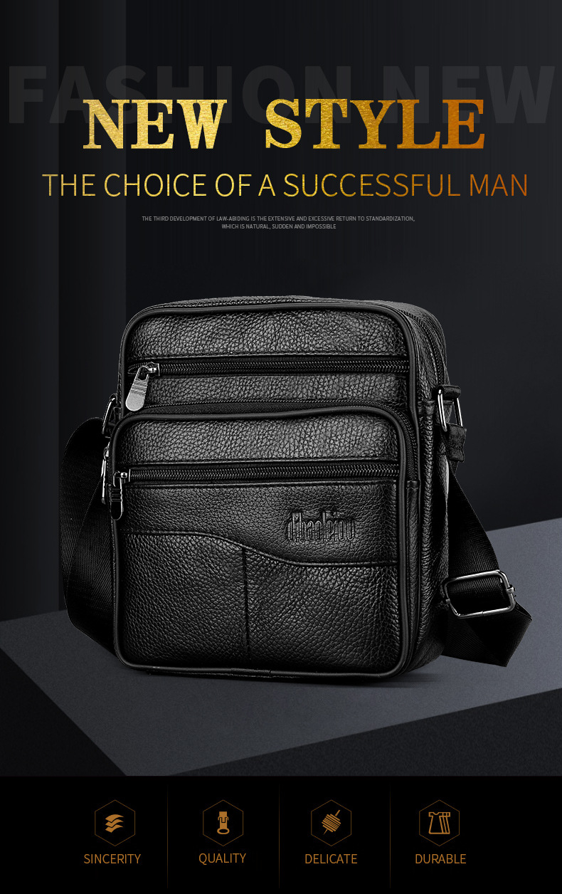 2024 Men's temperament business bag, large capacity cowhide bag, genuine leather shoulder bag, men's vertical men's bag, high-end crossbody bag_voghion.com