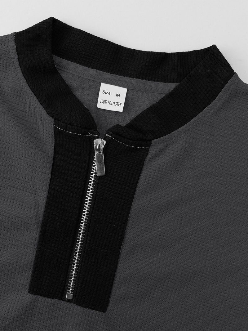 Men's Clothing Men's Waffle-Knit Zip-Up Hoodie & Jogger Set - Casual Two-Piece Outfit Fashion Trends Hot-selling_voghion.com