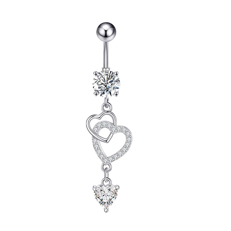 Gioielli da piercing di alta qualità, anello in zircone, perno a forma di cuore per ombelico, in magazzino all'ingrosso, dropshipping transfrontaliero_voghion.com