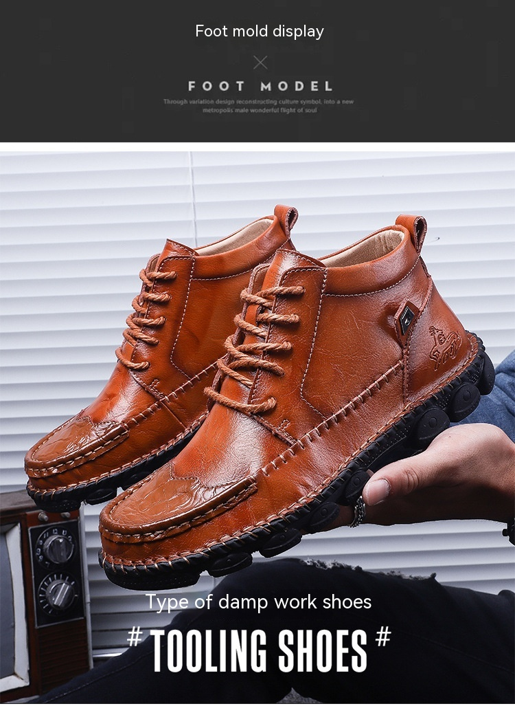 Cowboy Boots Desert Boots Rubber Waterproof Elegant Western Flat Low Heel Pointed Toe Zipper Slip-On Sports Footwear_voghion.com
