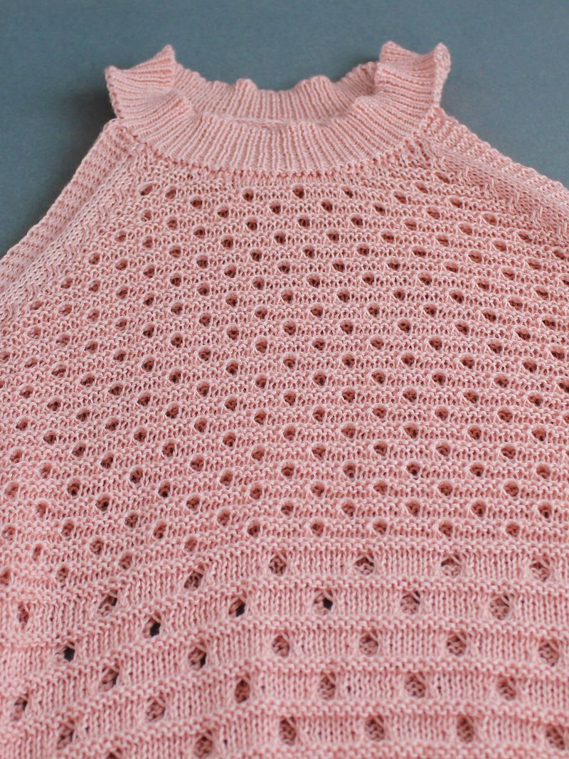 Strickpullover, Damen-Rundhalsweste, ausgehöhlter Pullover, Frühling und Sommer_voghion.com