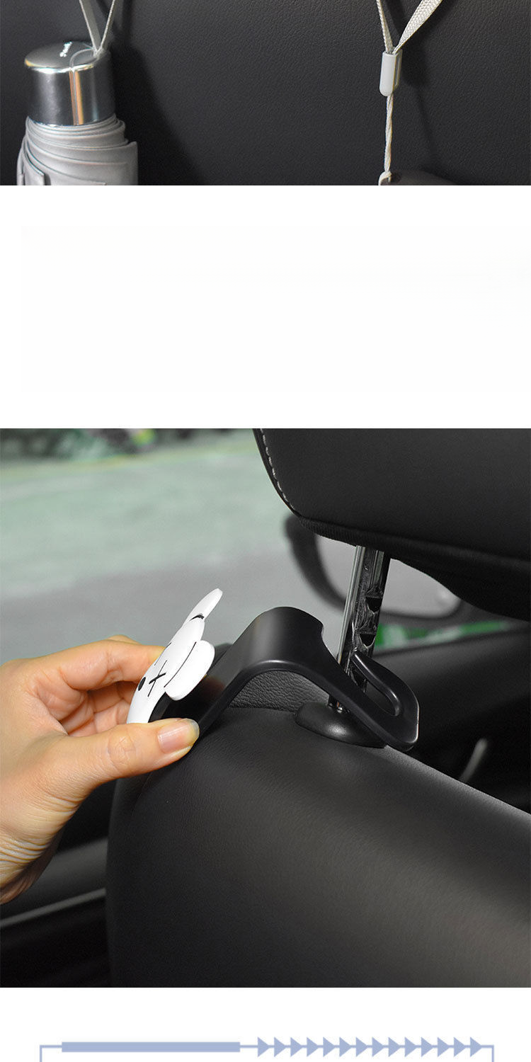 Car Hook, Seat Back, Creative Multifunctional Rear Seat, Cartoon Cute Items Storage For Car Interior_voghion.com