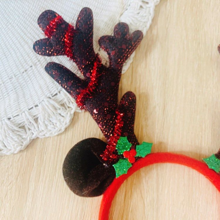 Lillian Nuovo stile europeo e americano Natale renna corna festa spettacolo costume accessori per bambini luminoso_voghion.com