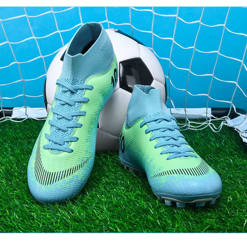 Scarpe da calcio per ragazzi e ragazze, per studenti, da gioco in erba, da allenamento, con punta lunga, FG, da ginnastica con punta schiacciata_voghion.com