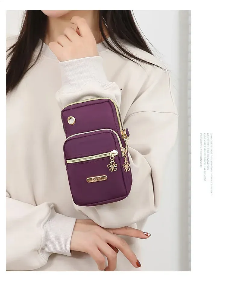 Casual Waterproof Nylon Crossbody Bags Women Messenger Shoulder Female Small Cell Phone Handbags Purses Sports Pouch Bag_voghion.com